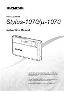 Olympus Mju Digital 1070 manual. Camera Instructions.